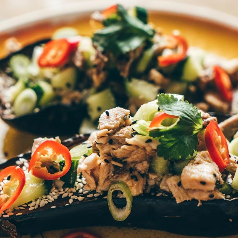 Turkey and Miso Aubergine