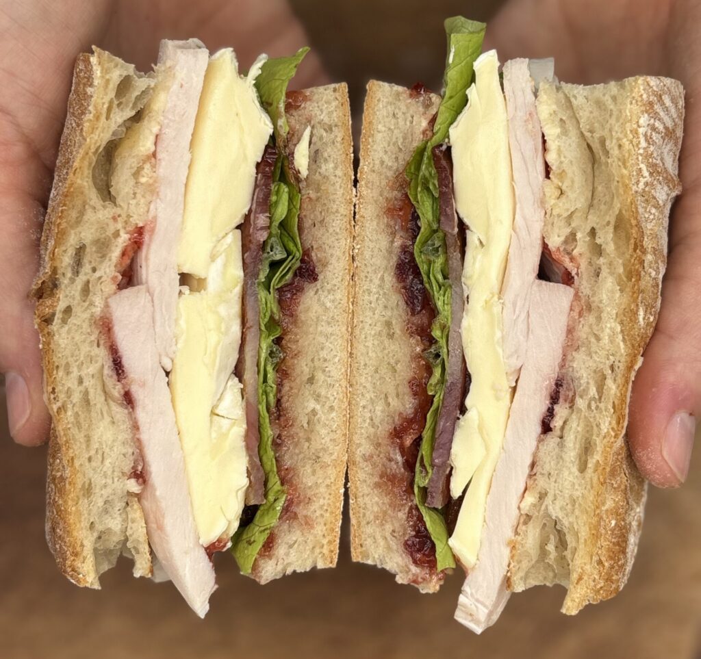 Turkey, Brie, Cranberry & Bacon Ciabatta