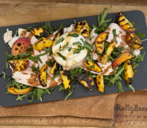 Turkey Ham, Peach & Burrata Salad